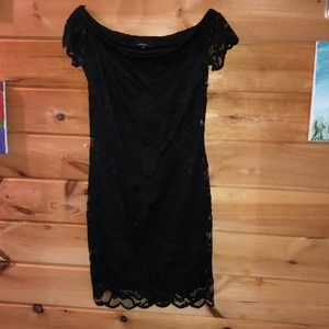Black, lace cocktail dress